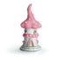 Miniature Pink Roof Fairy House, Mini House Cake Topper, Pink Pointed Roof House