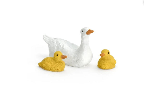 Miniature Duck Family,  Fairy Garden Pond Ducks, Mother Duck with Ducklings