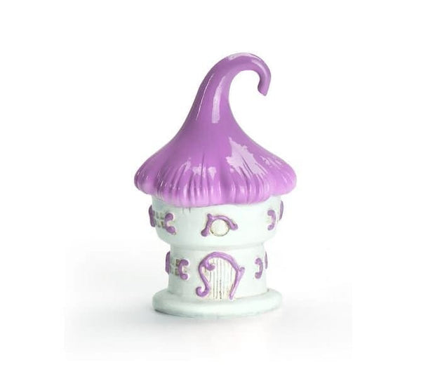 Miniature Lavender Roof Fairy House, Fairy Garden House, Purple Cake Topper