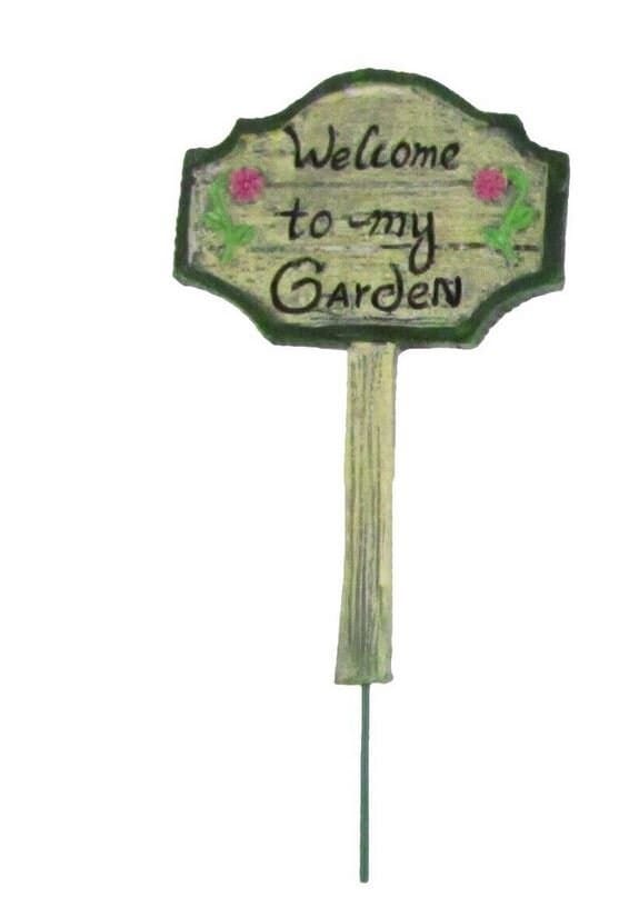 Miniature 'Welcome to My Garden' Sign, Fairy Garden Sign