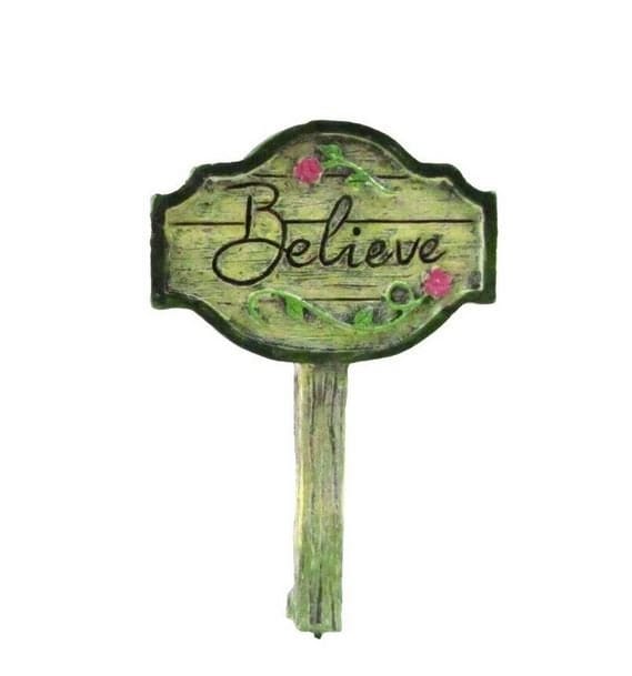 Fairy Garden 'Believe' Sign, Motivational Sign, Miniature Garden Sign