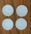 Set of 4 Dollhouse Plates, Miniature White Metal Plates, Dollhouse Kitchen