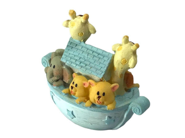 Miniature Noah's Ark, Dollhouse Nursery Noah's Ark Figurine, Baby Shower Cake Topper
